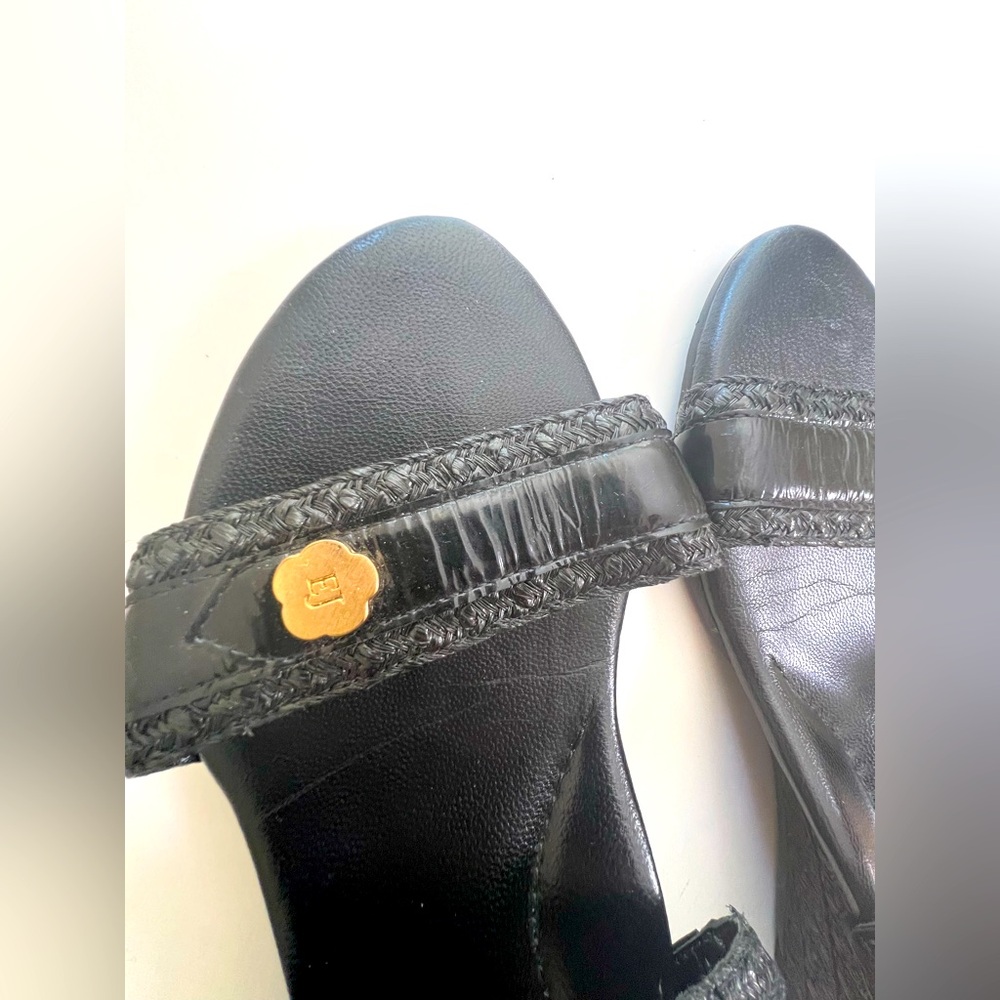 Eric Javits Black Wedge Shoes with Comfort Design - Picture 5 of 8